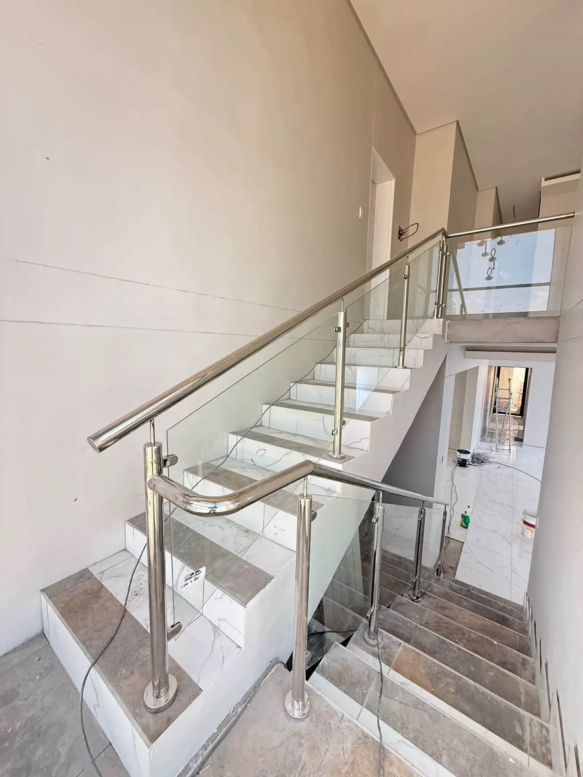 The stairs: Looking down the stairs
